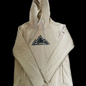 Columbia tan gray hoodie sweatshirt- M Like New!